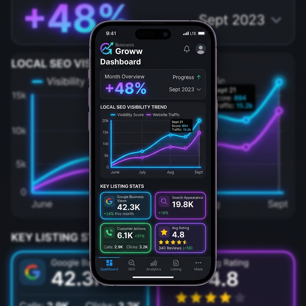 Business Groww GMB Automation Mobile App Screenshot